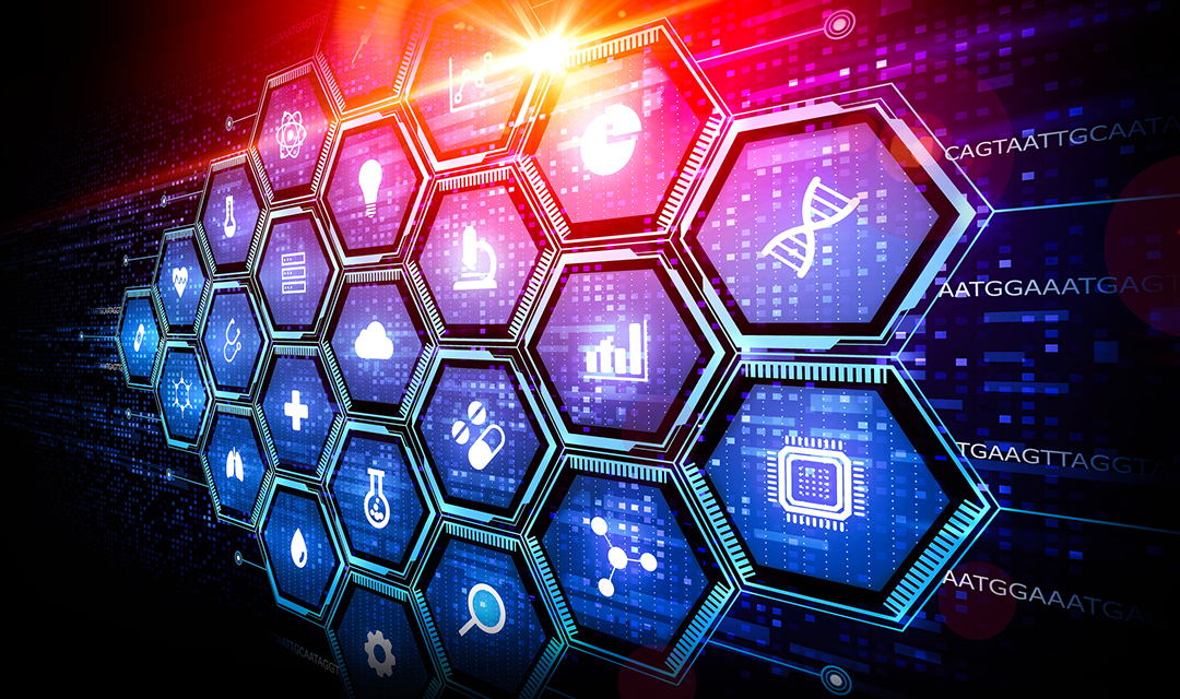 illustration conveying computational biomedical research